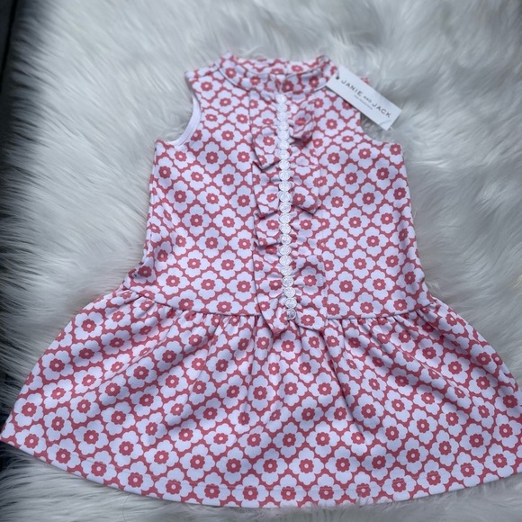 NWT - Janie and Jack - Geometric Floral Ponte Dress - Size 2T - Picture 1 of 6